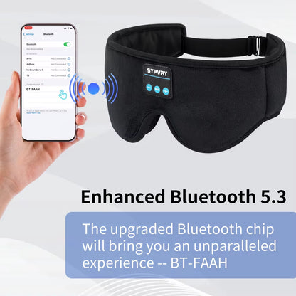 DreamTune 3D: Bluetooth Sleep Mask with Wireless Headset & Adjustable Eye Cover